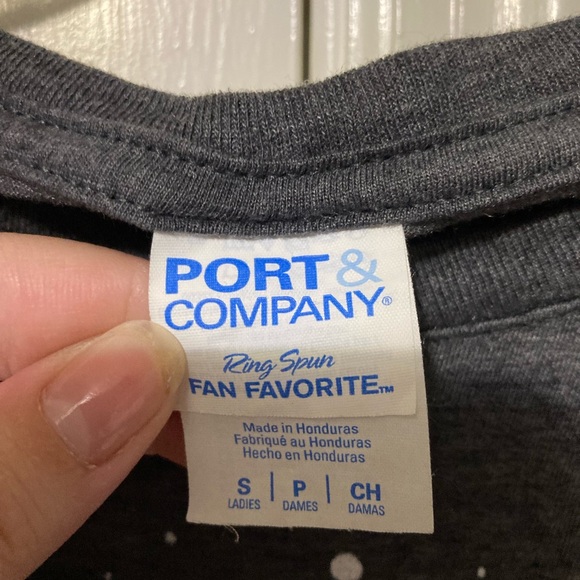 Port and Company Black Candy Cane Crew Tee - Picture 3 of 3